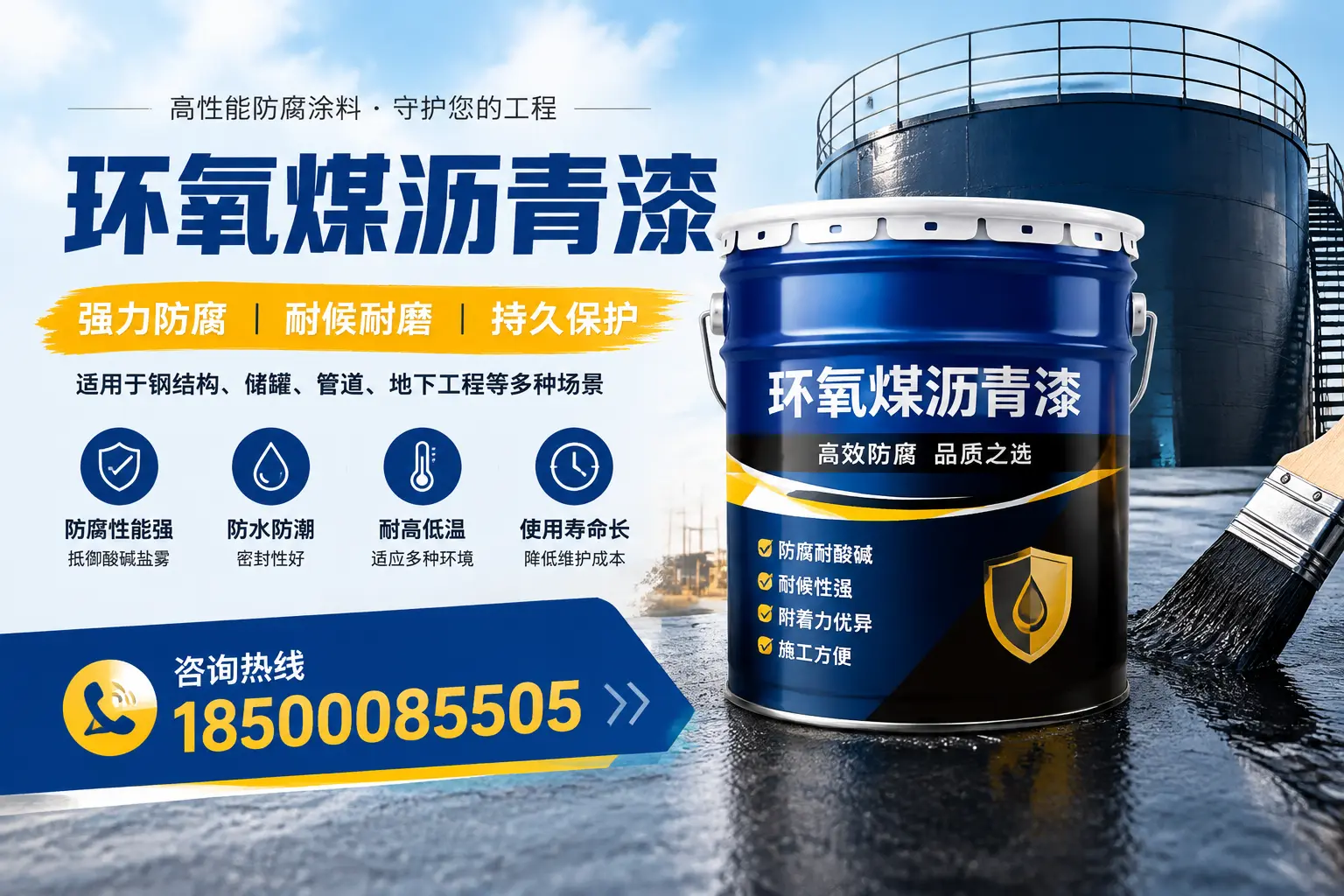 环氧煤沥青漆在工业中的应用，博望企业的选择